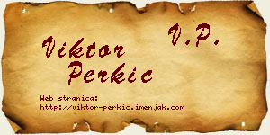 Viktor Perkić vizit kartica